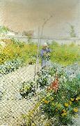 Carl Larsson i kakstradgarden oil painting reproduction
